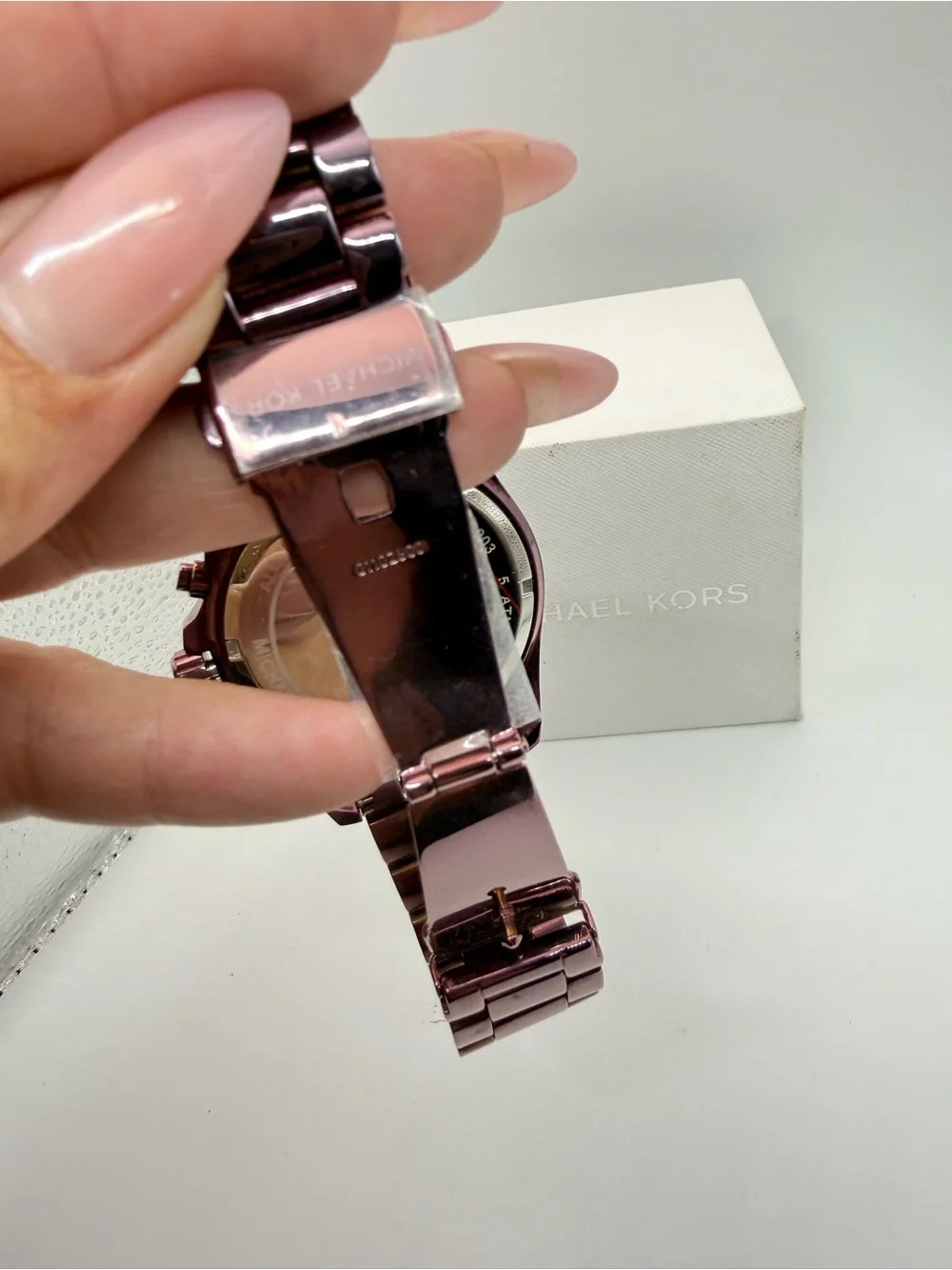 Michael Kors MK6721 Bradshaw Purple Chronograph Watch Box Extra Links